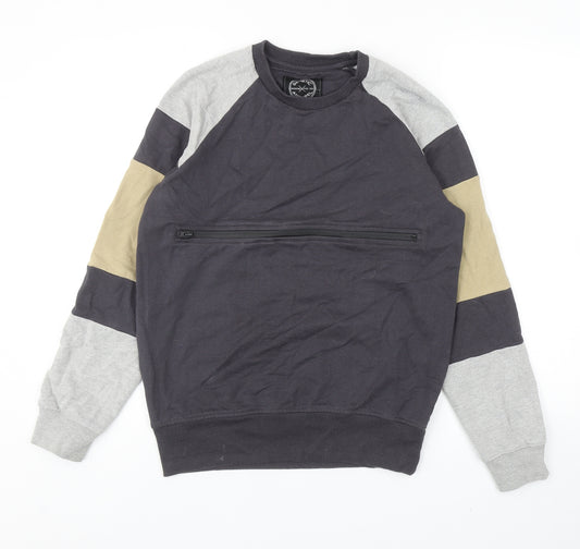 Genetic Apparel Mens Multicoloured Cotton Pullover Sweatshirt Size M