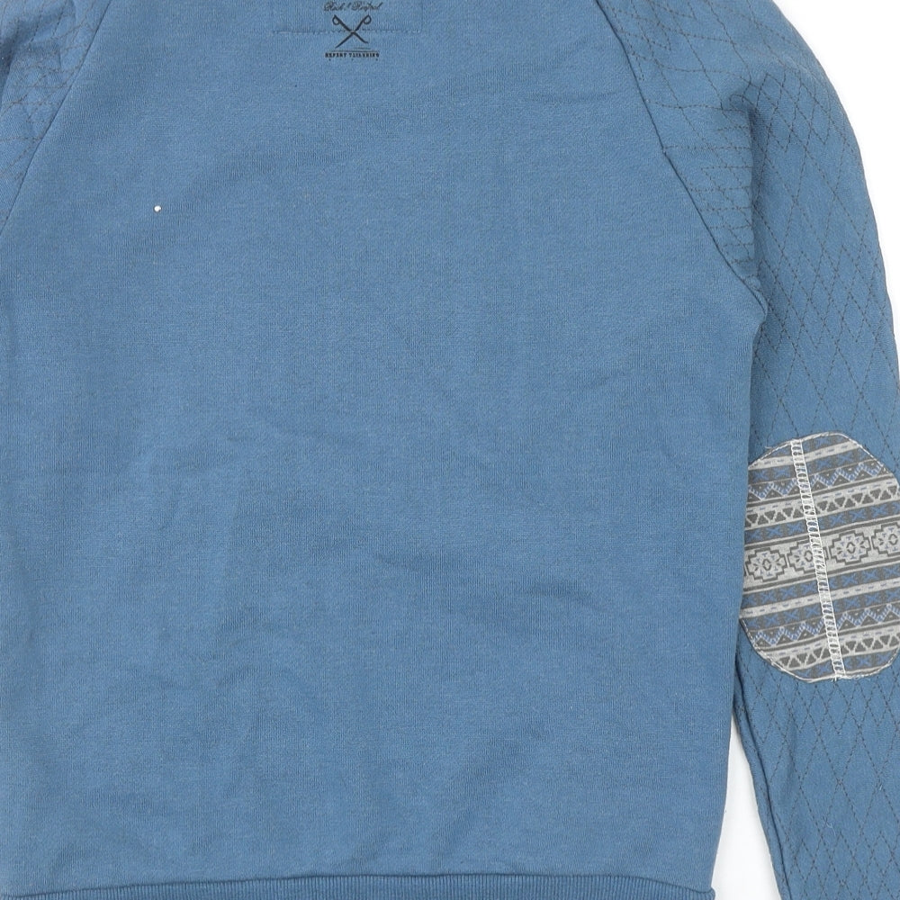 Rock & Revival Boys Blue Fair Isle Cotton Pullover Sweatshirt Size 11-12 Years Pullover