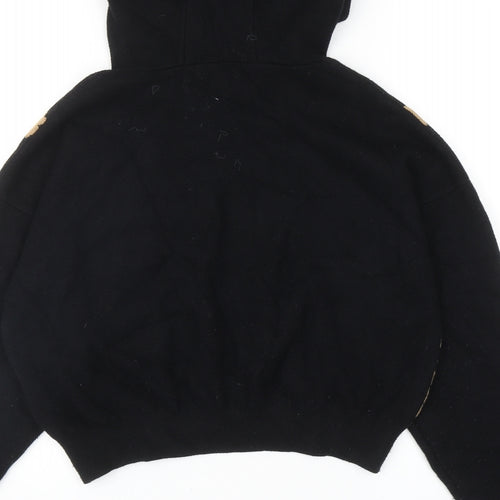 Firetrap Girls Black Viscose Pullover Hoodie Size 13 Years Pullover