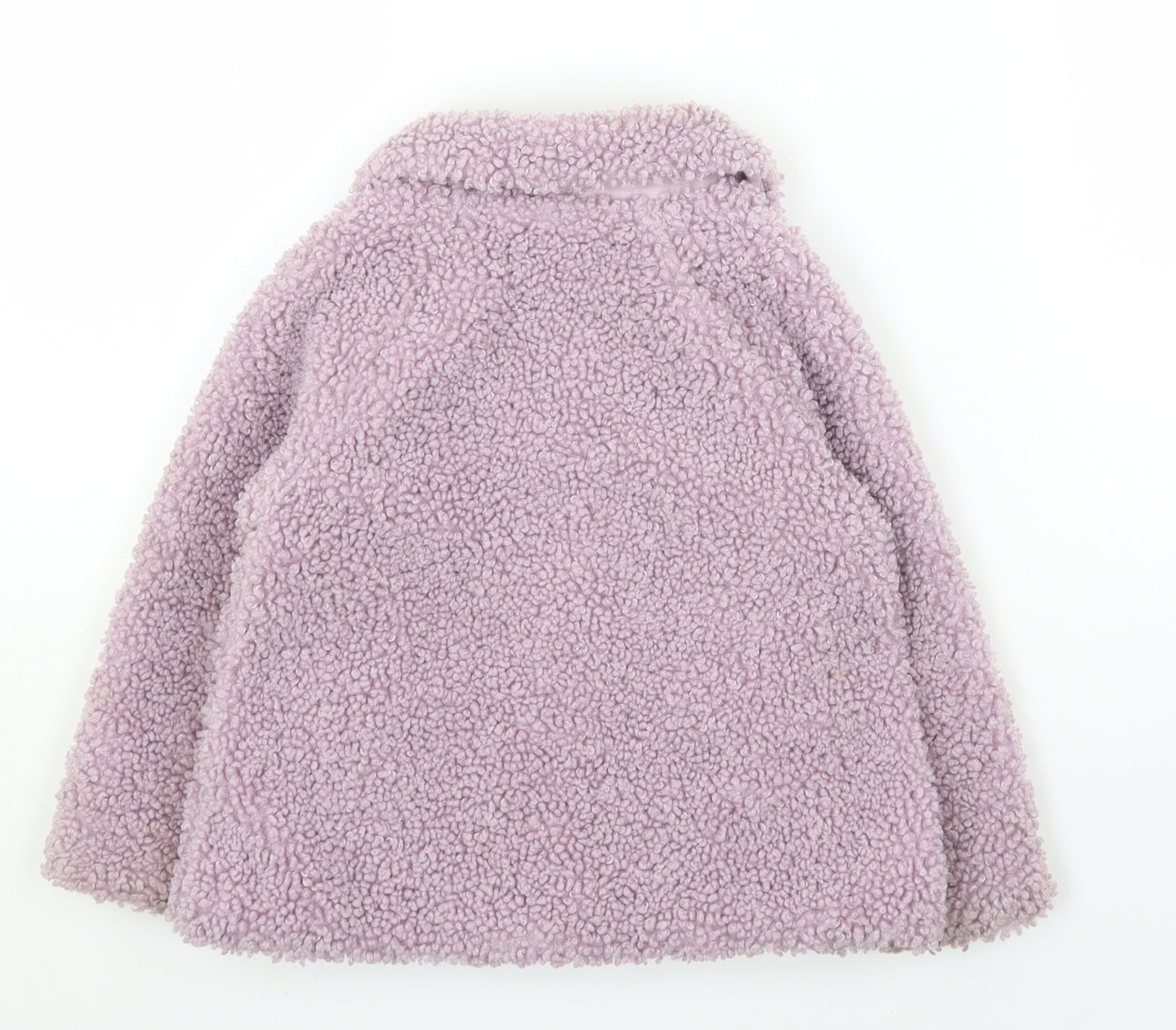 TU Girls Purple Pea Coat Coat Size 2-3 Years Button