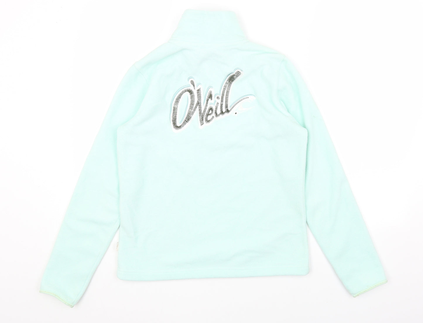 Oneill Womens Green Herringbone Polyester Pullover Sweatshirt Size S Zip - O'neill