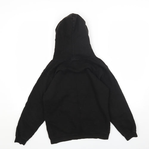 Justhoods Girls Black Cotton Pullover Hoodie Size 12-13 Years Pullover