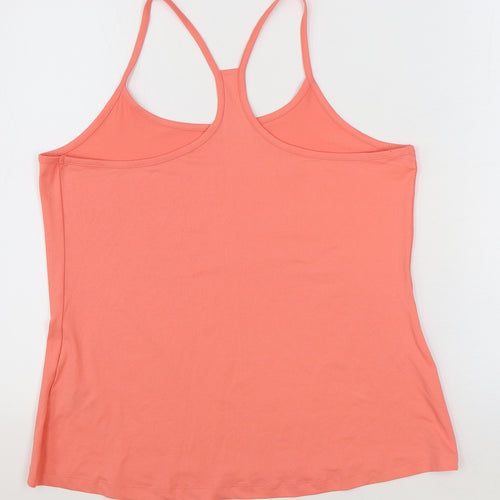 Marks and Spencer Womens Orange Polyester Camisole Tank Size 18 Scoop Neck Pullover - Racerback