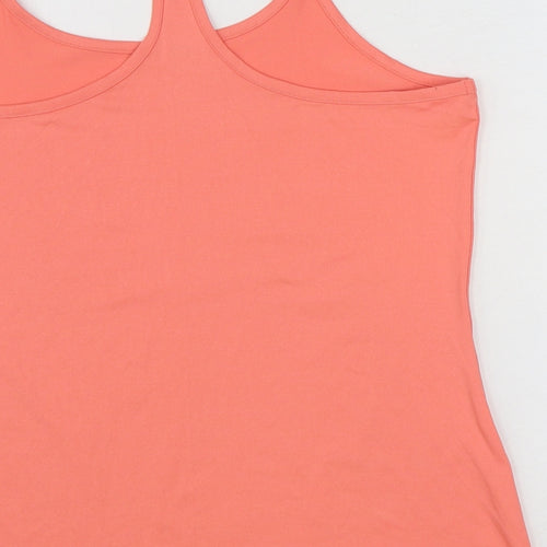 Marks and Spencer Womens Orange Polyester Camisole Tank Size 18 Scoop Neck Pullover - Racerback