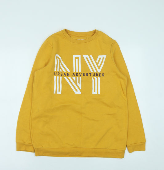 Primark Boys Yellow Polyester Pullover Sweatshirt Size 12-13 Years Pullover - Urban Adventures