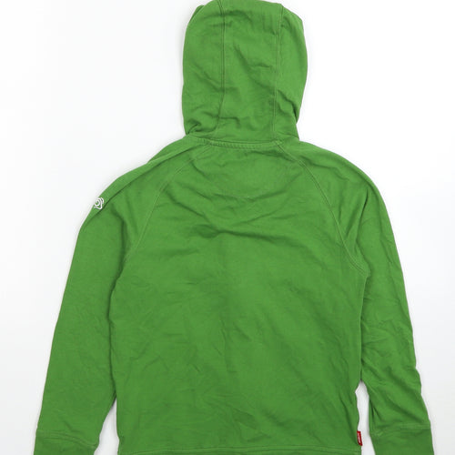Craghoppers Boys Green Cotton Full Zip Hoodie Size 7-8 Years Zip