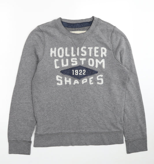 Hollister Mens Grey Cotton Pullover Sweatshirt Size S