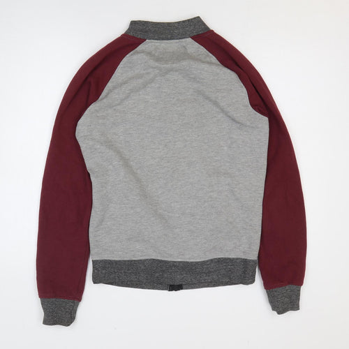 Indigo Mens Grey Polyester Full Zip Sweatshirt Size S
