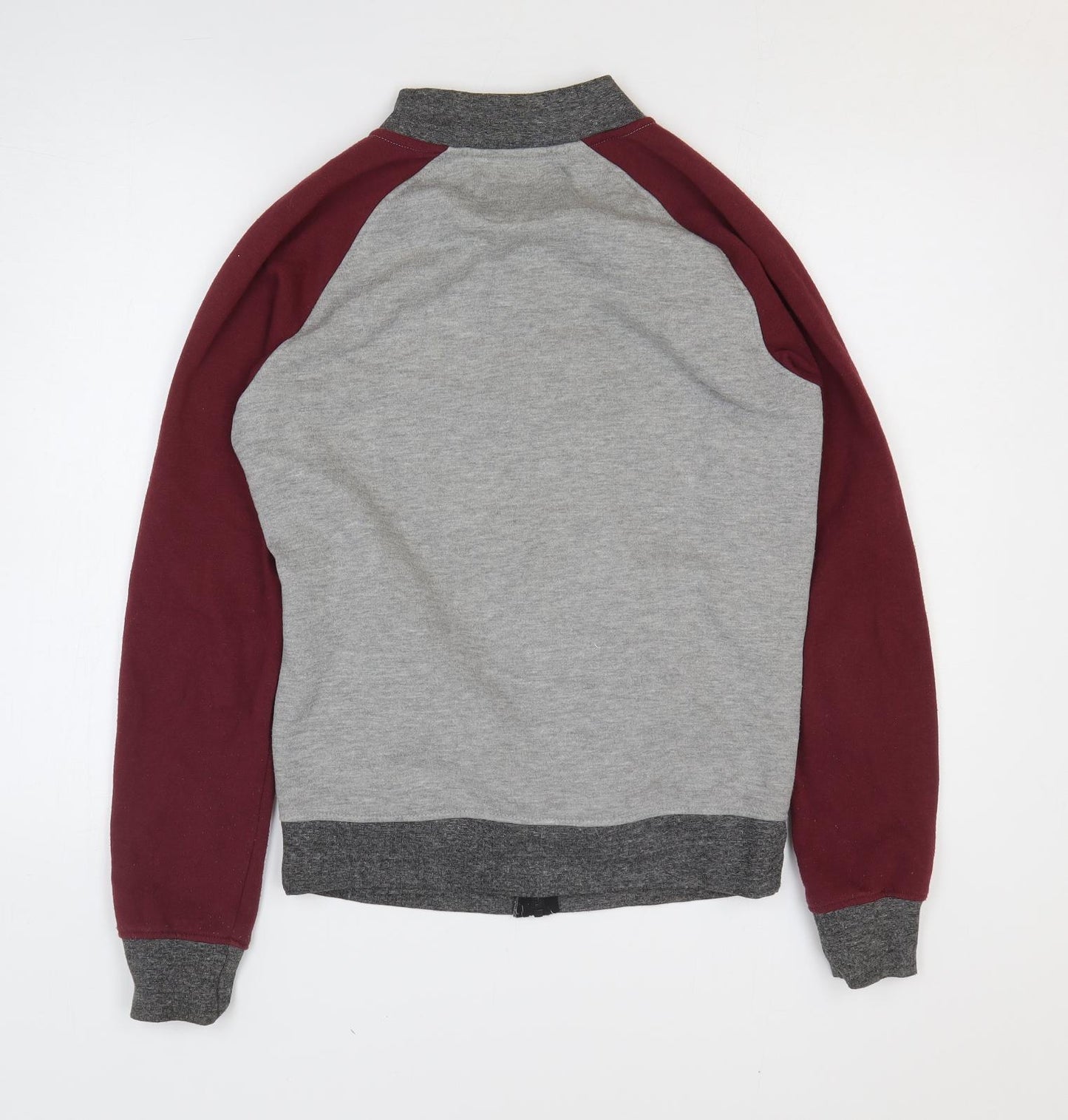 Indigo Mens Grey Polyester Full Zip Sweatshirt Size S