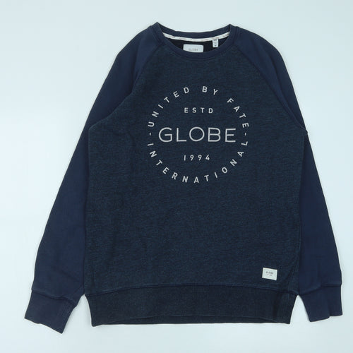 Globe Mens Blue Cotton Pullover Sweatshirt Size M - Globe