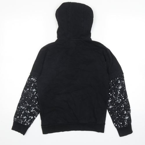 Peacocks Boys Black Cotton Pullover Hoodie Size 11-12 Years Pullover