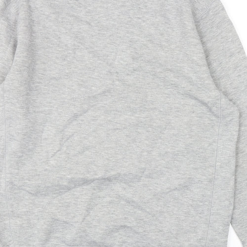 Easy Mens Grey Polyester Pullover Sweatshirt Size M