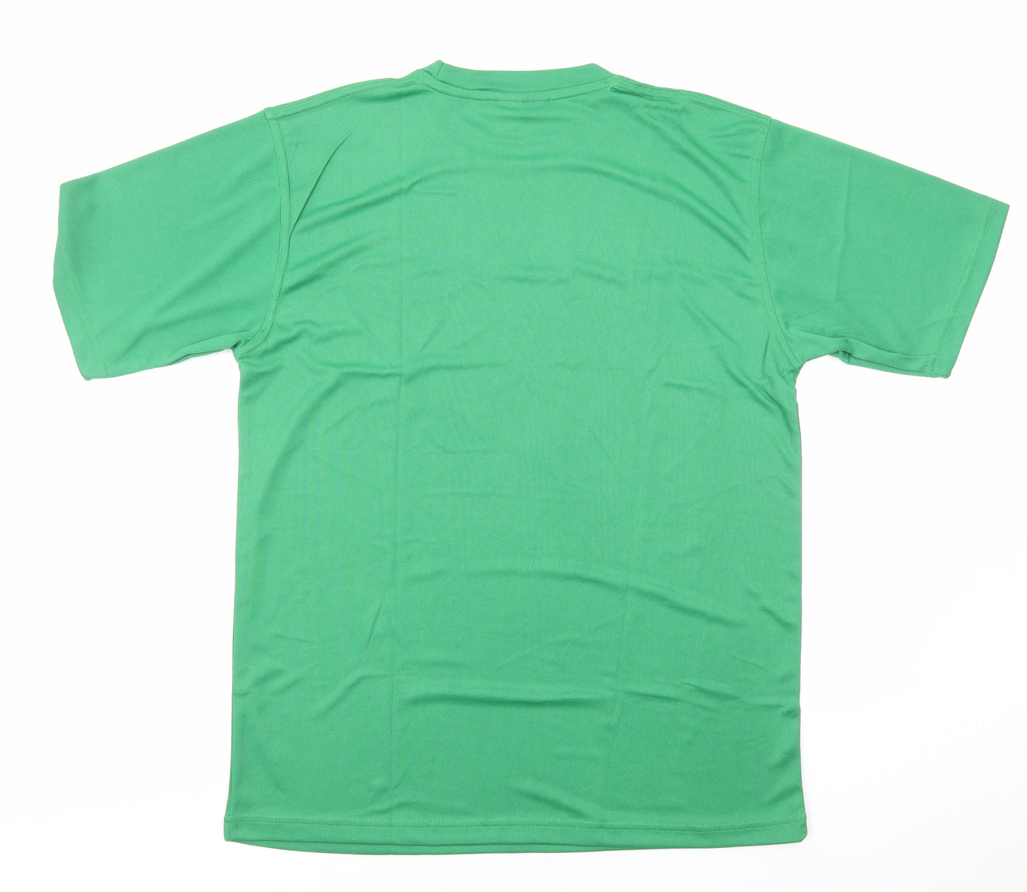 ProStyle Mens Green Polyester Basic T-Shirt Size XL Round Neck Pullover