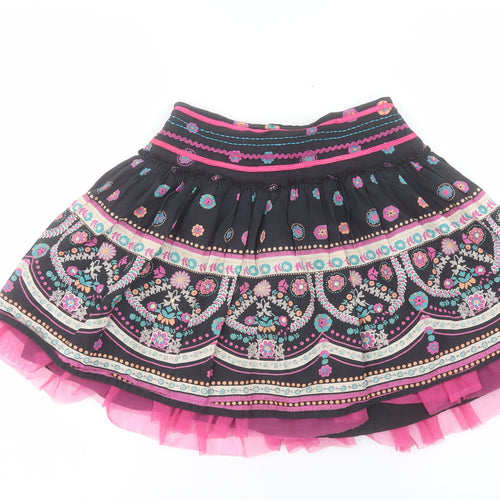 Adams Girls Multicoloured Geometric Cotton Tutu Skirt Size 9 Years Regular Pull On
