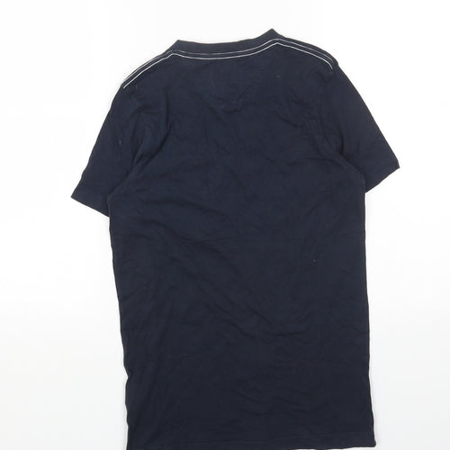 Henri Lloyd Mens Blue Cotton T-Shirt Size S Round Neck