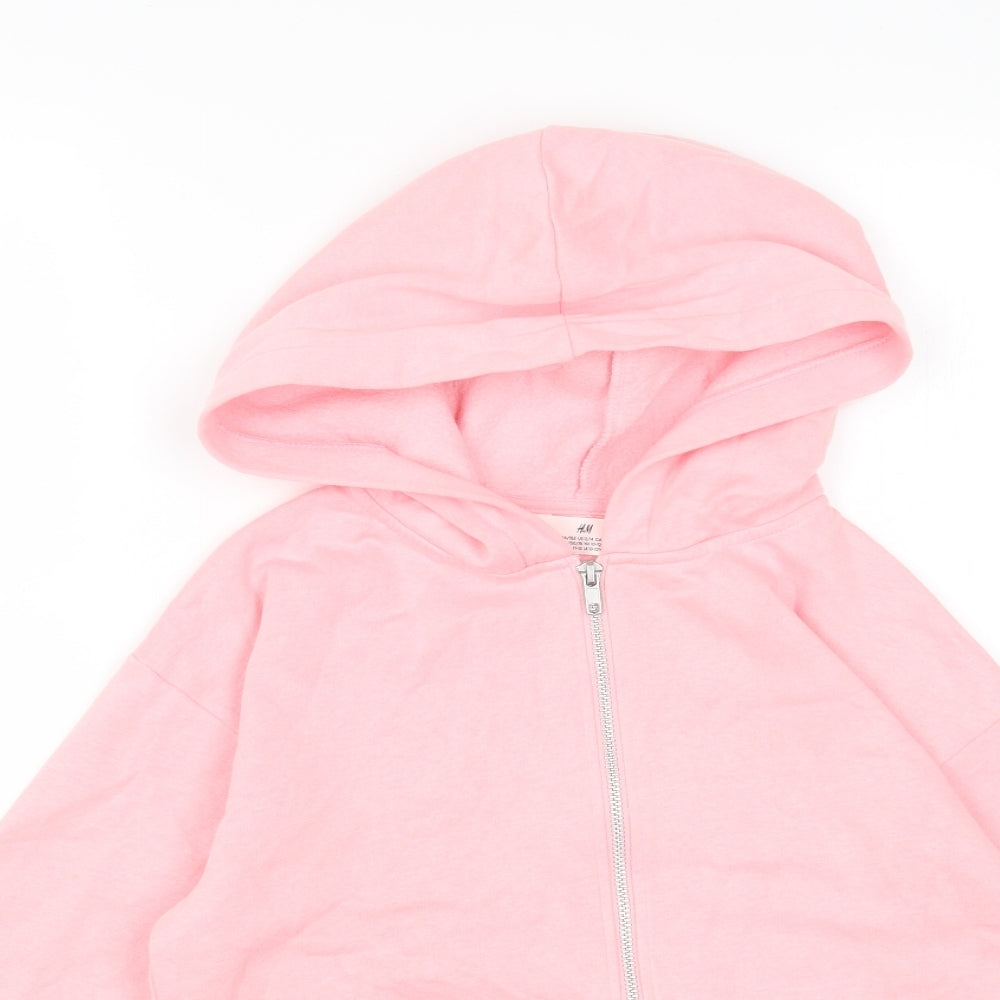 H&M Girls Pink Jacket Size 10 Years Zip