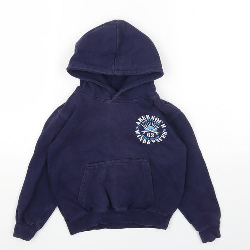 DISHER Boys Blue Cotton Pullover Hoodie Size M Pullover