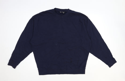 ASOS Mens Blue Cotton Pullover Sweatshirt Size M