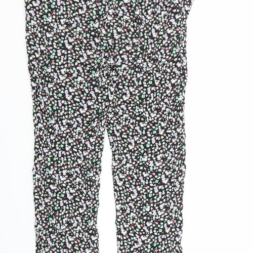 Primark Girls Black Geometric Polyester Harem Trousers Size 9-10 Years Regular Pullover