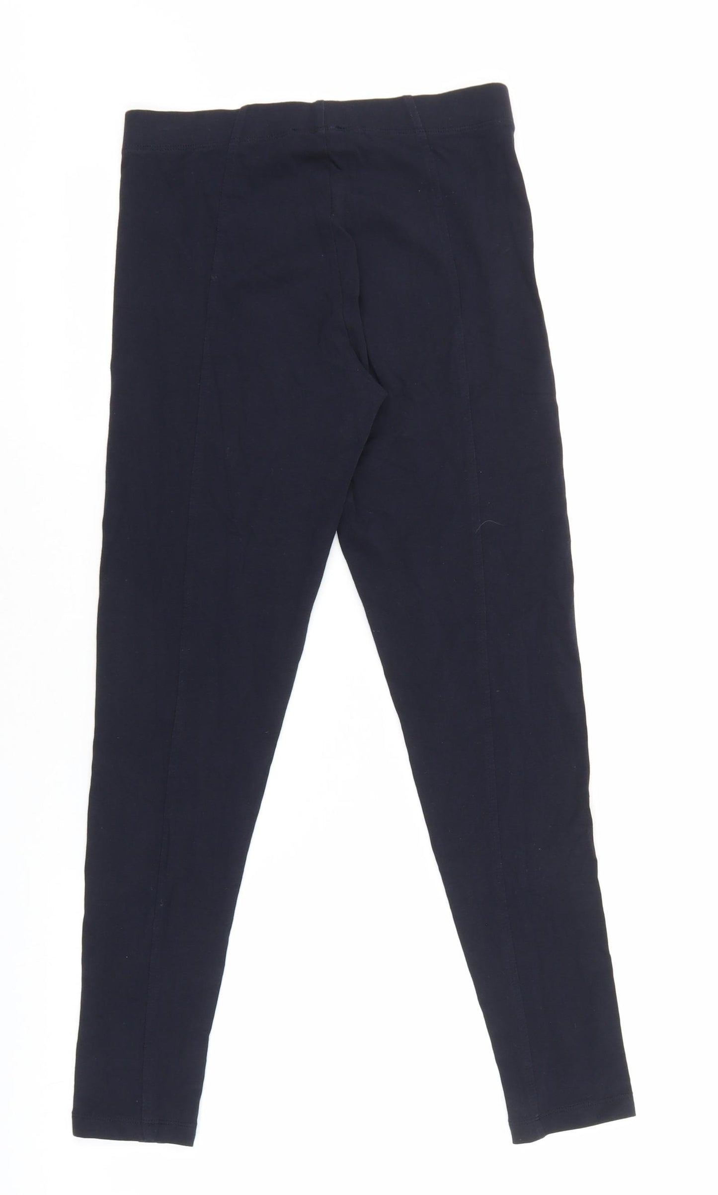 Marks and Spencer Womens Blue Cotton Jogger Leggings Size 10 L25 in