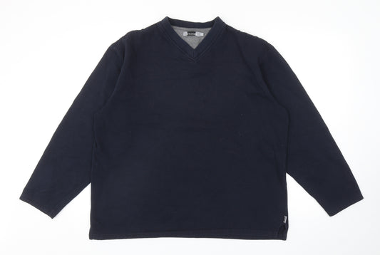 Armando Mens Blue Cotton Pullover Sweatshirt Size L