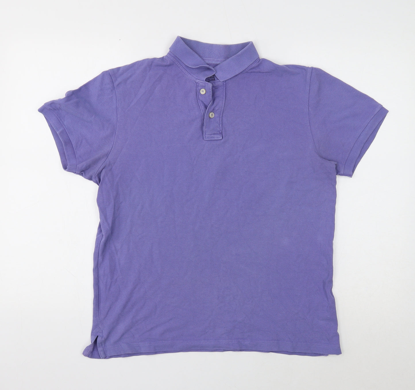 L.O.G.G Mens Purple Cotton Polo Size M Collared Zip