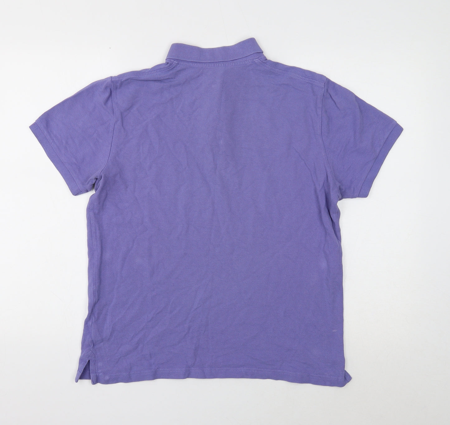 L.O.G.G Mens Purple Cotton Polo Size M Collared Zip