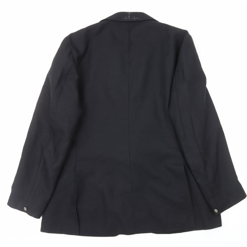 Foster Mens Black Polyester Jacket Blazer Size M