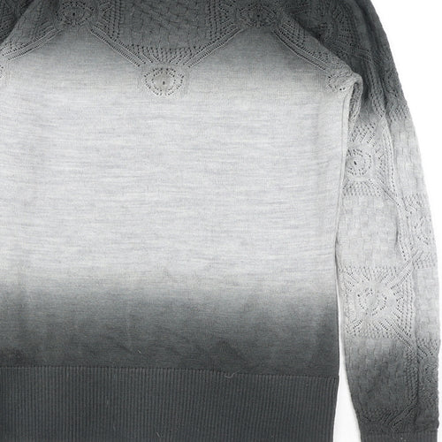 Soyaconcept Womens Grey Scoop Neck Acrylic Pullover Jumper Size S