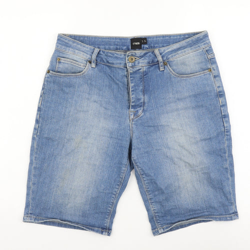 ASOS Mens Blue Cotton Bermuda Shorts Size 30 in L10 in Regular Button
