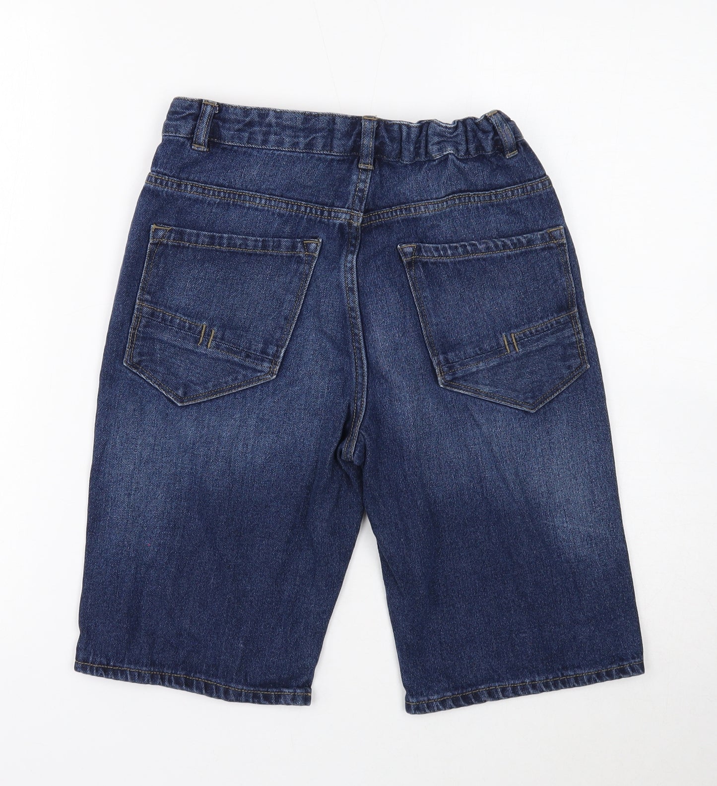 Premium Denim Collection Boys Blue Cotton Cropped Jeans Size 12 Years Regular Button
