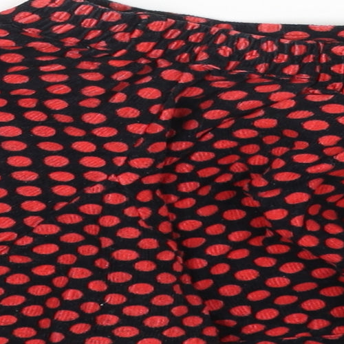 Preworn Girls Red Polka Dot Cotton A-Line Skirt Size 6 Years Regular Pull On