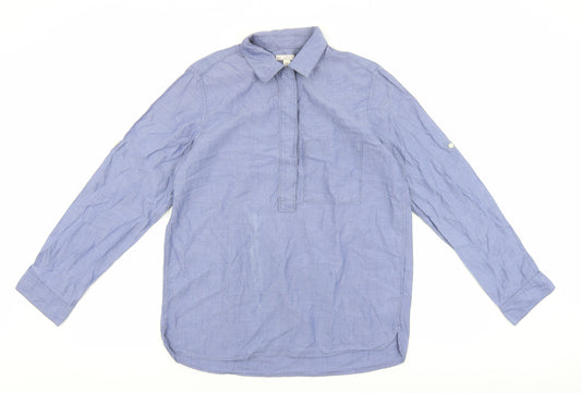 Gap Mens Blue Cotton Button-Up Size S Collared Button