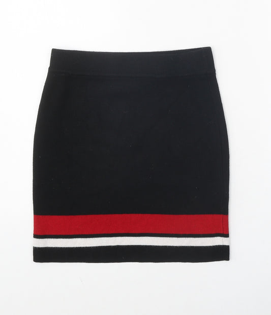 New Look Girls Black Viscose Straight & Pencil Skirt Size 12-13 Years Regular Pull On