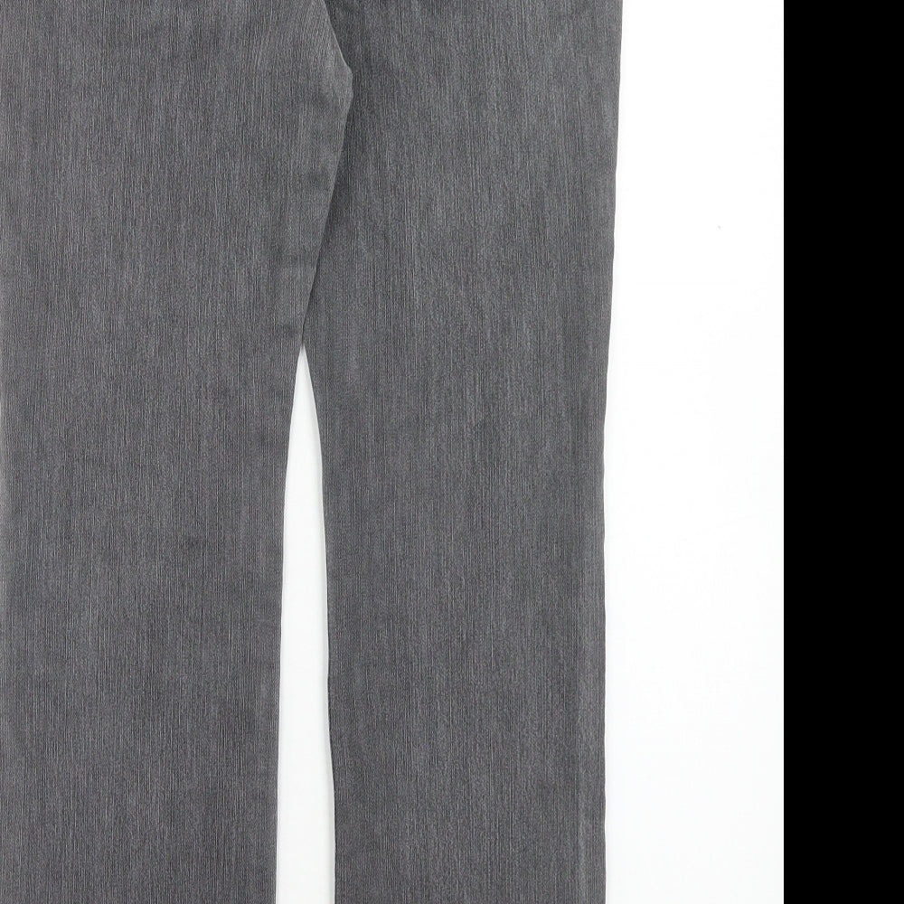 Jones New York Womens Grey Cotton Straight Jeans Size 28 in Regular Zip