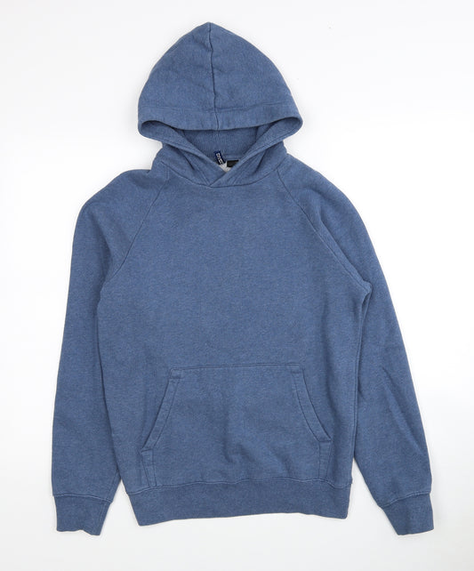 Divided by H&M Mens Blue Cotton Pullover Hoodie Size S