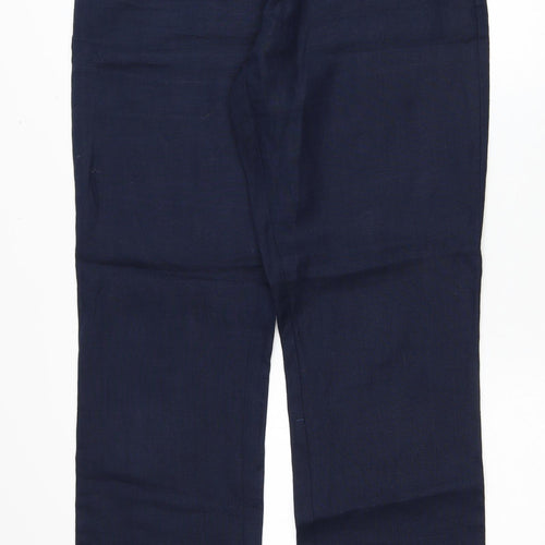 BC Clothing Womens Blue Cotton Trousers Size 8 Regular Zip