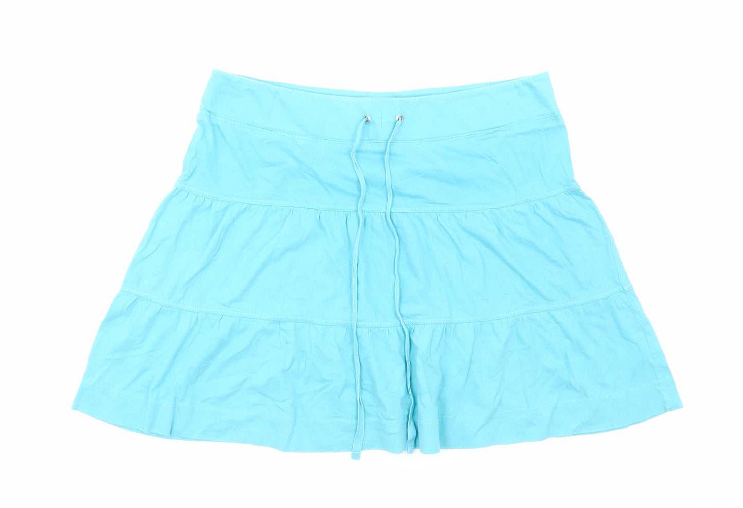 Riviera Womens Blue Cotton A-Line Skirt Size 12