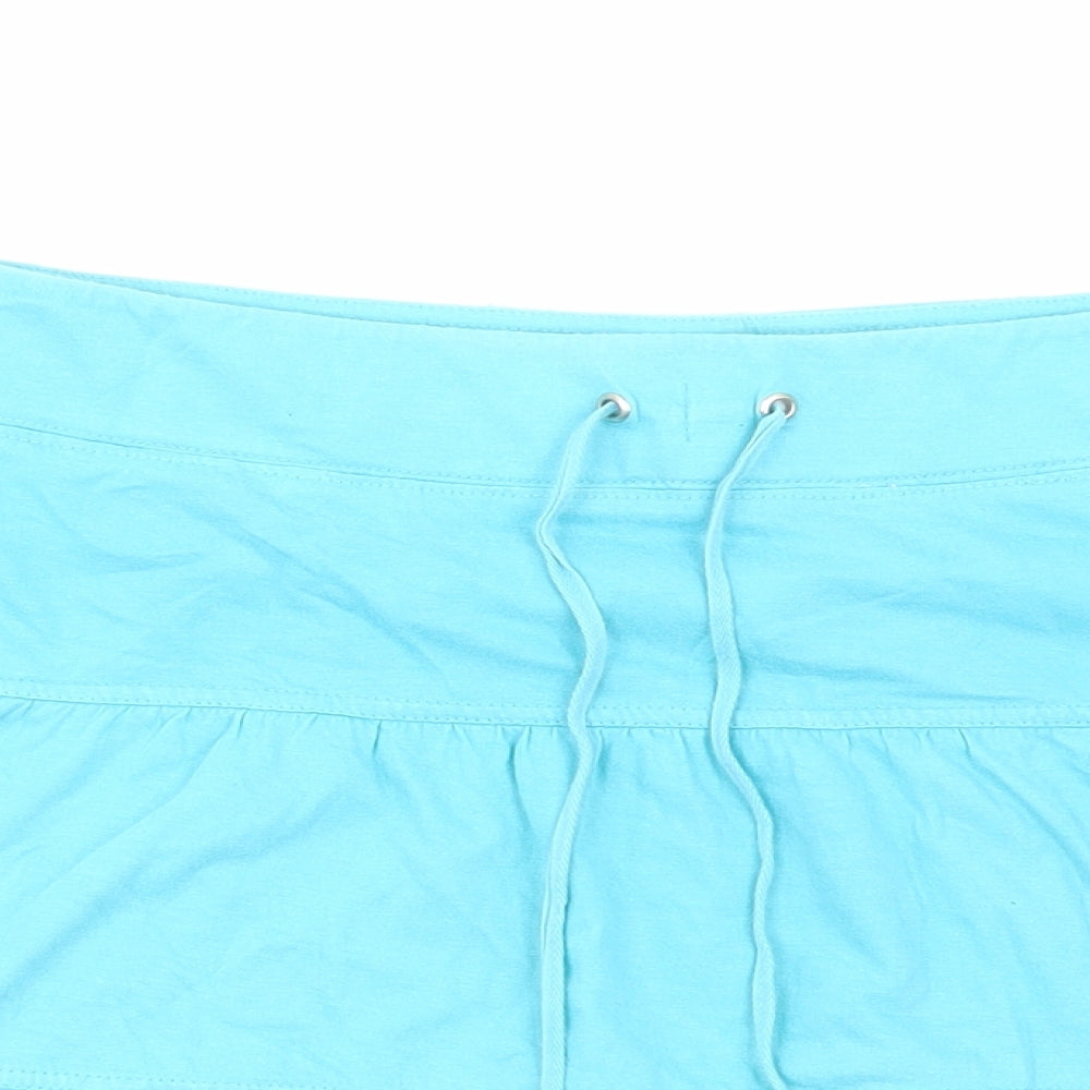 Riviera Womens Blue Cotton A-Line Skirt Size 12