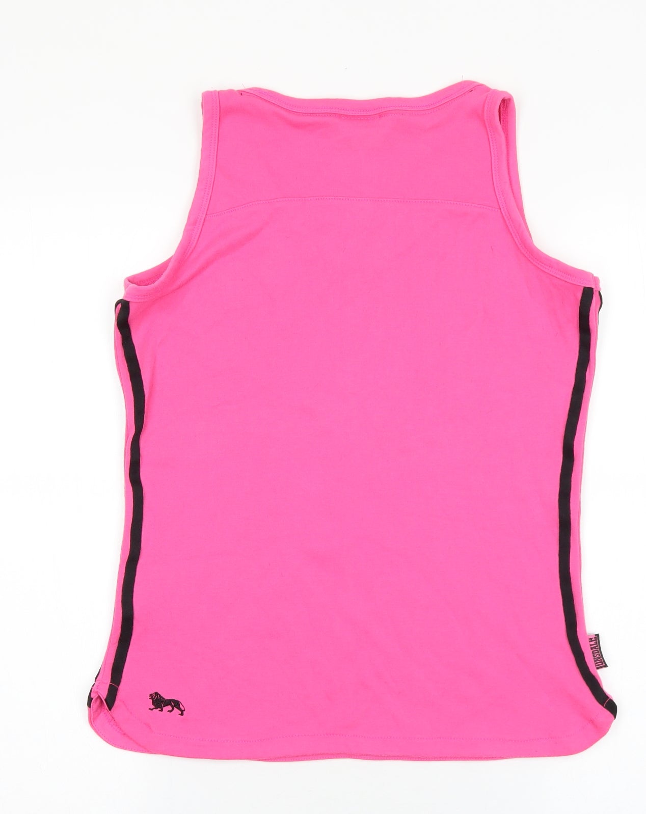 Lonsdale Womens Pink Polyester Basic Tank Size 14 V-Neck