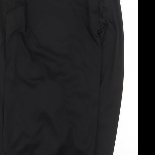 SheIn Womens Black Polyester Bodysuit One-Piece Size M Snap