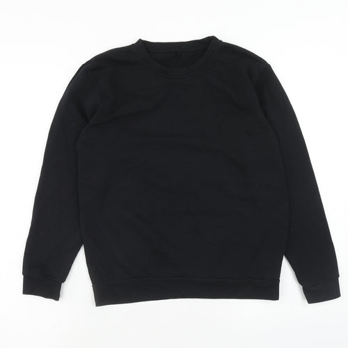 George Boys Black Cotton Pullover Sweatshirt Size 11-12 Years Pullover