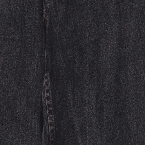 George Mens Grey Cotton Straight Jeans Size 34 in Regular Zip