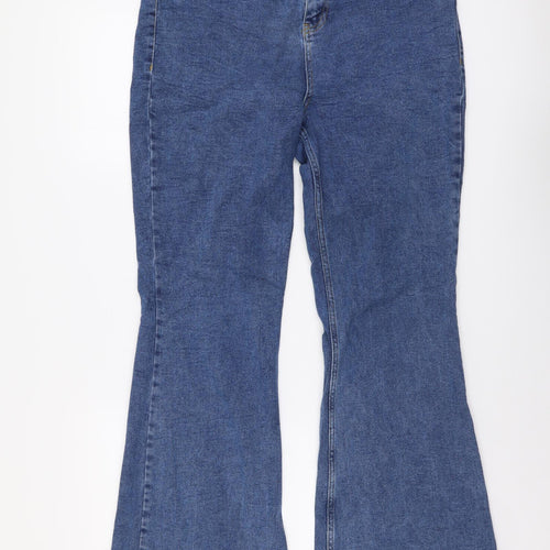Joe Browns Womens Blue Cotton Bootcut Jeans Size 10 L30 in Regular Button