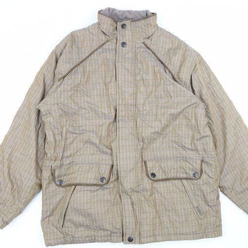 Caldene Mens Brown Geometric Jacket Size XL Zip