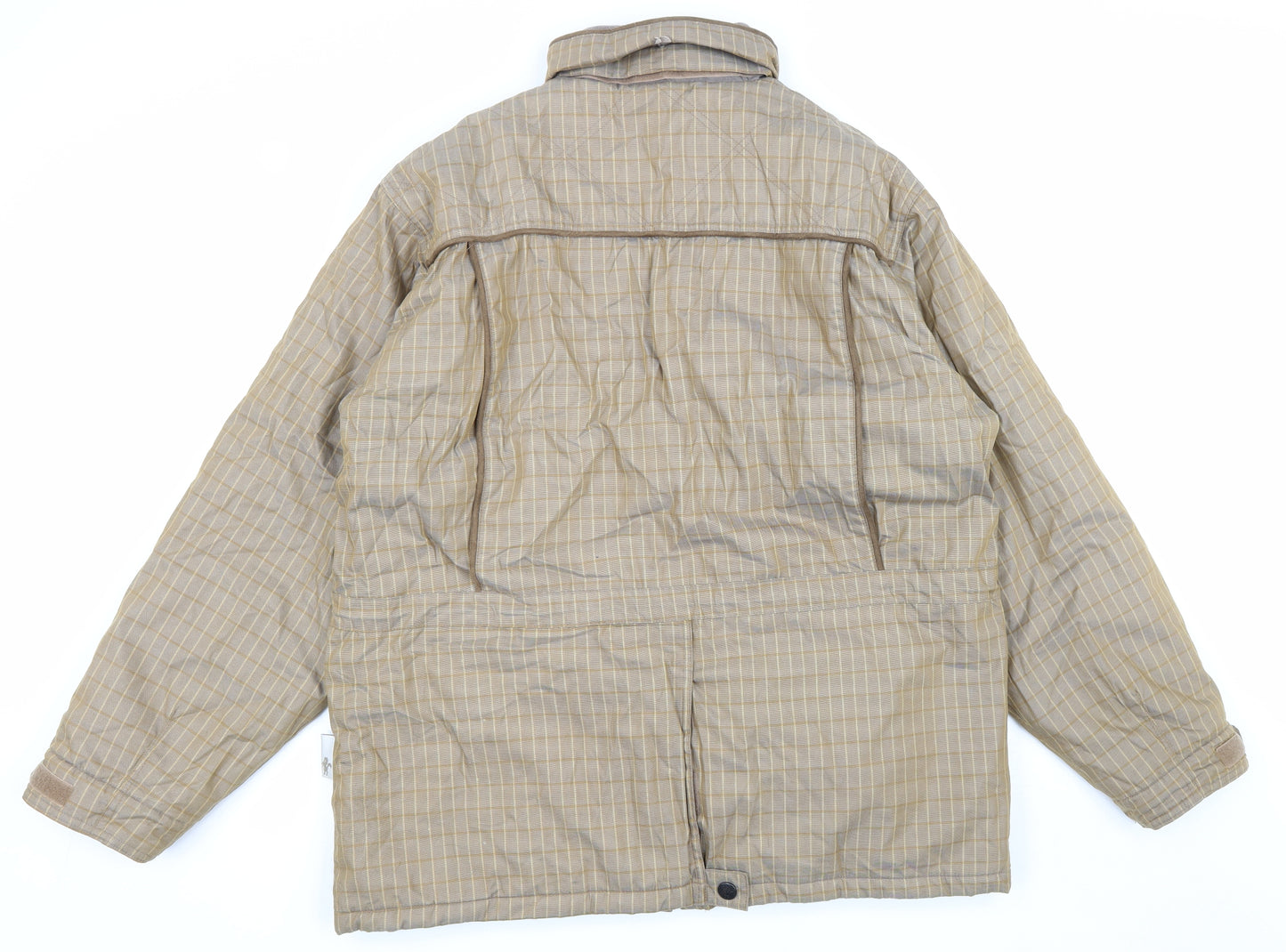 Caldene Mens Brown Geometric Jacket Size XL Zip