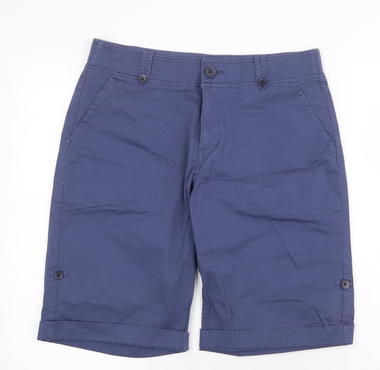 Target Mens Blue Cotton Bermuda Shorts Size L Regular Zip