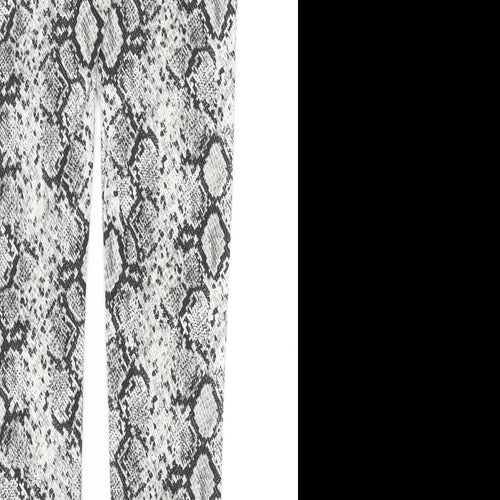 Papaya Womens Grey Geometric Polyester Jogger Leggings Size 10