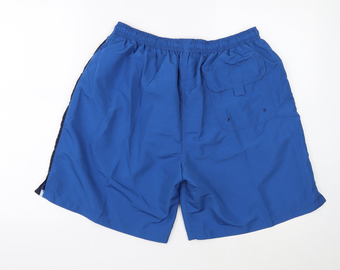Blue Fin Mens Blue Polyester Sweat Shorts Size XL Regular Drawstring