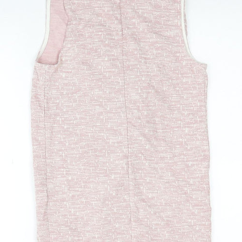 Nutmeg Girls Pink V-Neck Polyester Cardigan Jumper Size 11-12 Years Pullover